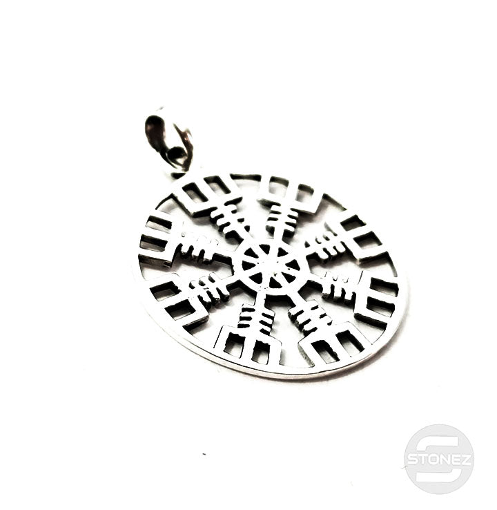 Cargue la imagen en el visor de la galería, 500301334 Colgante De Plata 925 Vegvisir 25 mm
