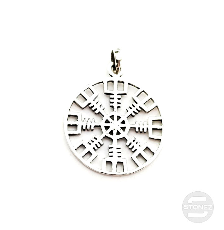 Cargue la imagen en el visor de la galería, 500301334 Colgante De Plata 925 Vegvisir 25 mm
