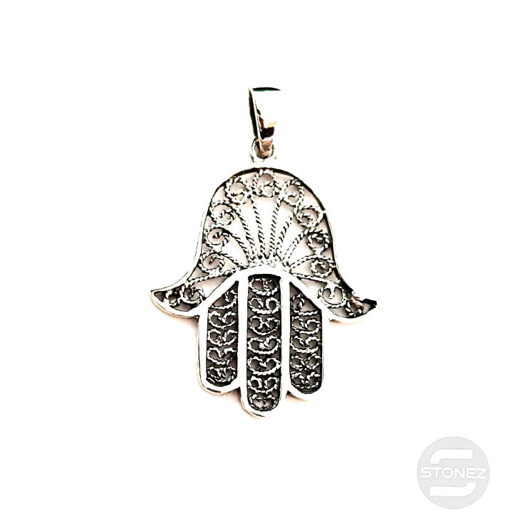 Load image into Gallery viewer, 500301336 Colgante De Plata Mano De Fatima 26x33 mm
