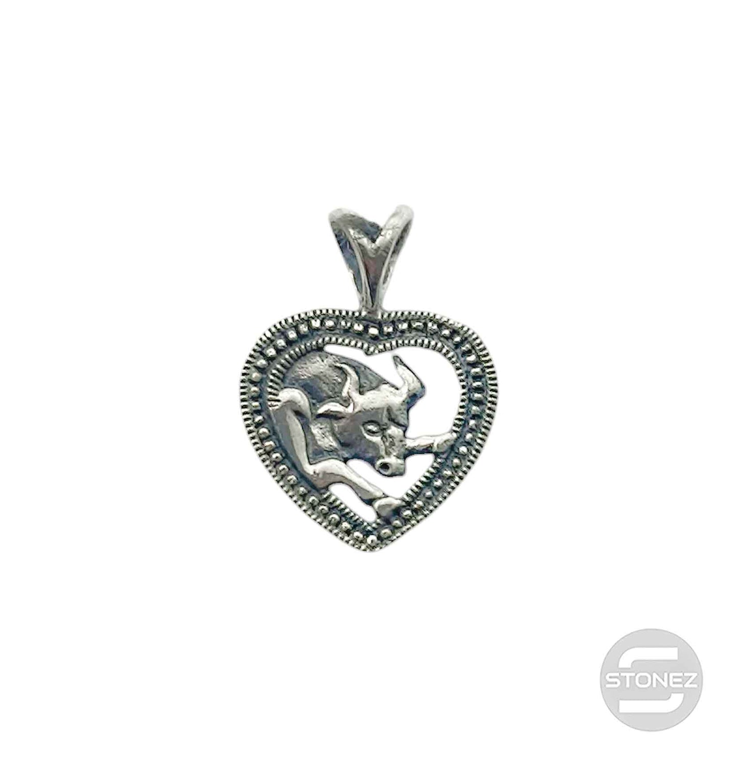 500303093-04 Colgante De Plata 925 Corazón Horóscopo Símbolo Tauro 15 mm Aporx