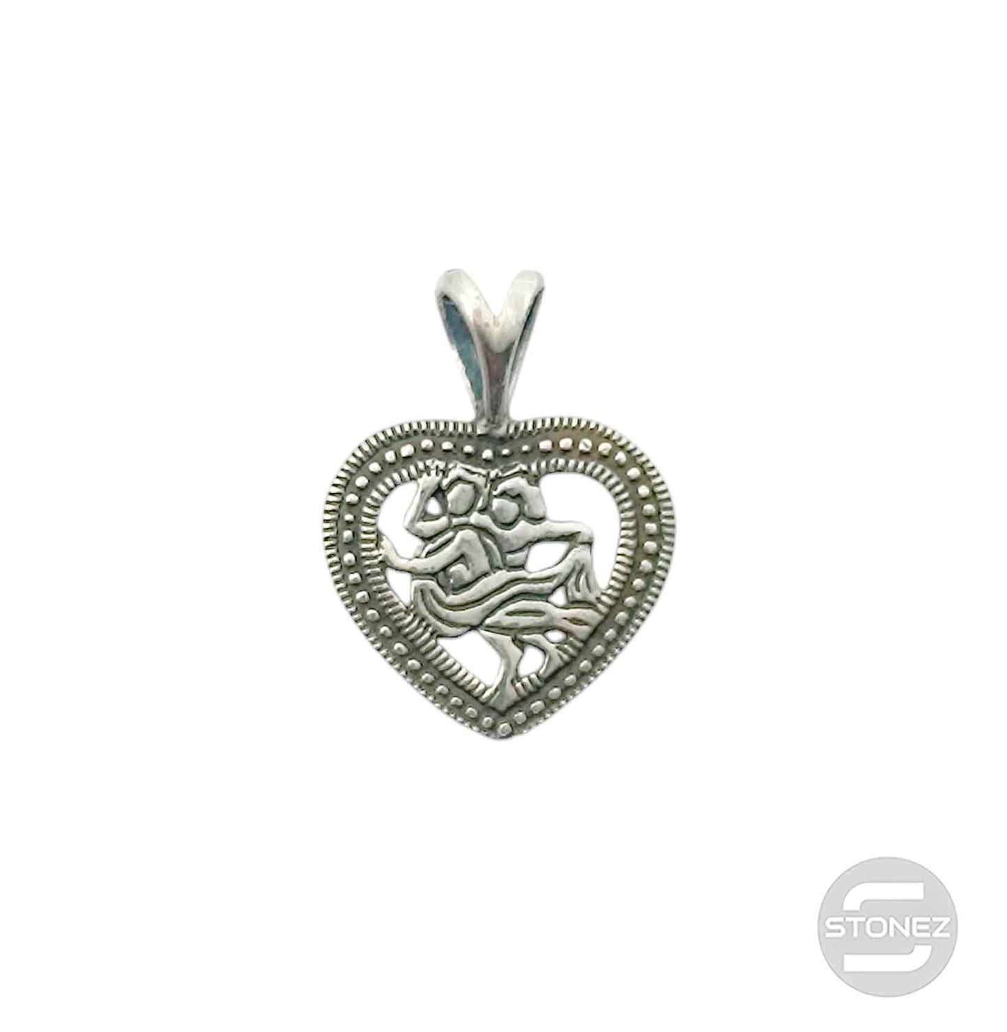 500303093-05 Colgante De Plata 925 Corazón Horóscopo Símbolo Geminis15 mm Aporx