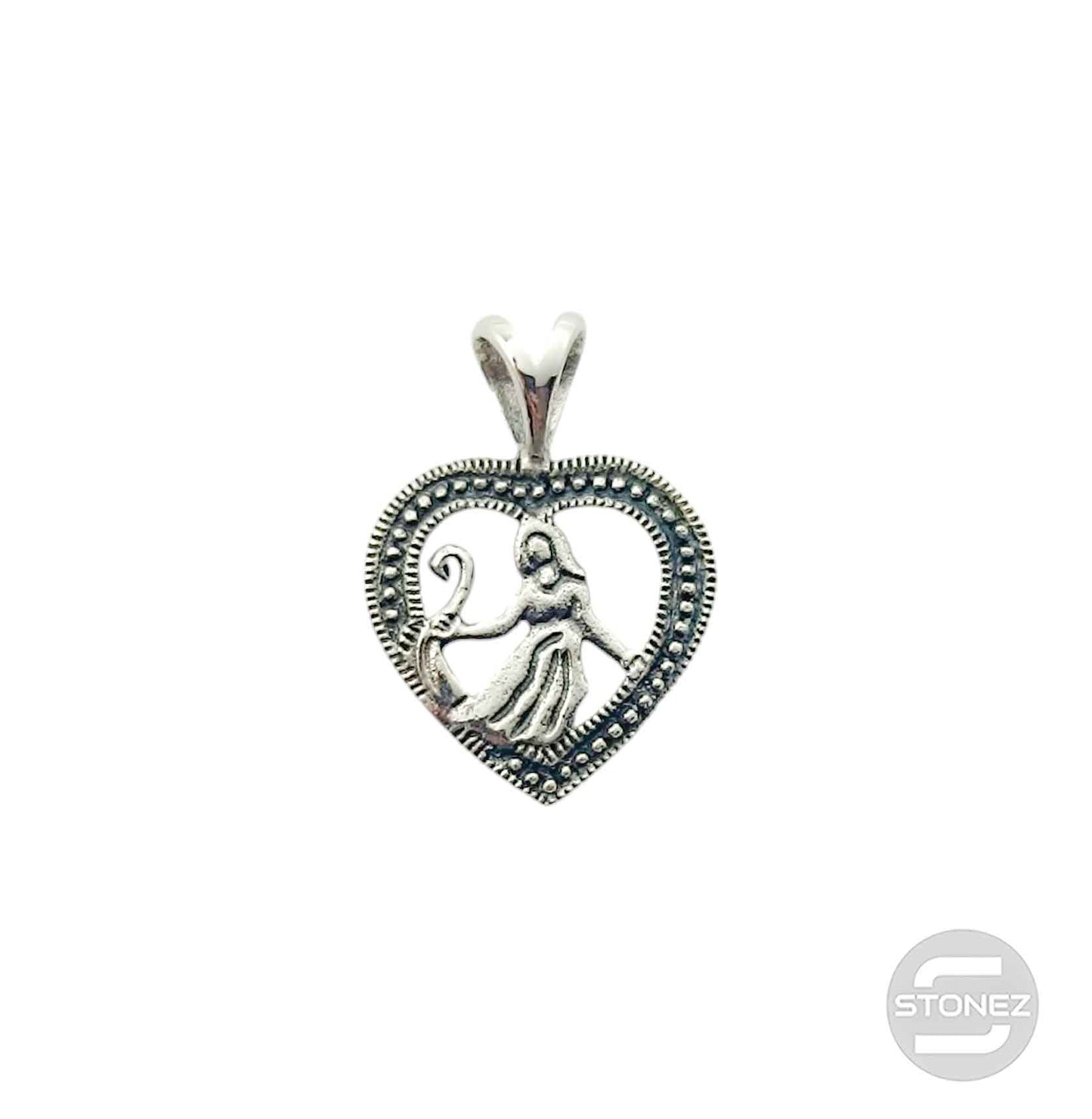500303093-08 Colgante De Plata 925 Corazón Horóscopo Símbolo Virgo 15 mm Aporx