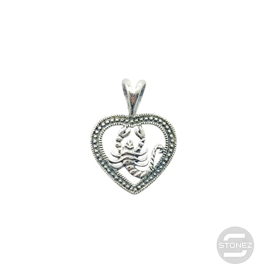 500303093-10 Colgante De Plata 925 Corazón Horóscopo Símbolo Escorpio 15 mm Aporx