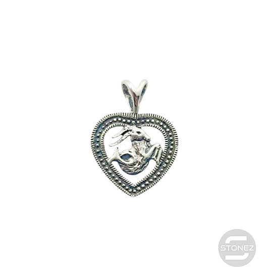 500303093-12 Colgante De Plata 925 Corazón Horóscopo Símbolo Capricornio 15 mm Aporx