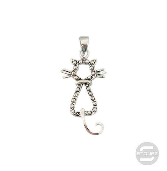 500303123 Colgante De Plata 925 Gato 28 mm