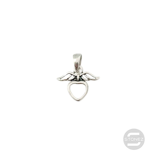 500303124 Colgante De Plata 925 Corazón Alas 12x14 mm