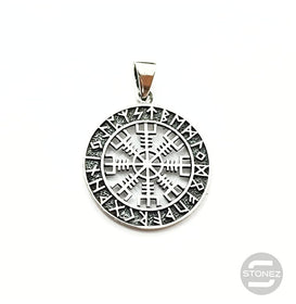 500401413 Colgante De Plata 925 Vegvisir 27 mm.