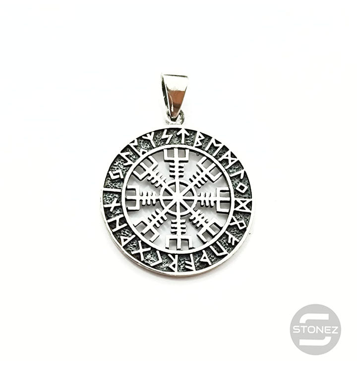 Cargue la imagen en el visor de la galería, 500401413 Colgante De Plata 925 Vegvisir 27 mm.
