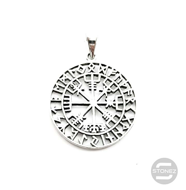 Cargue la imagen en el visor de la galería, 500401414 Colgante De Plata 925 Vegvisir 28 mm.
