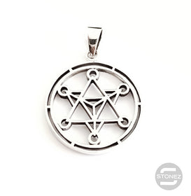 500401416 Colgante De Plata 925 Merkaba 27 mm.