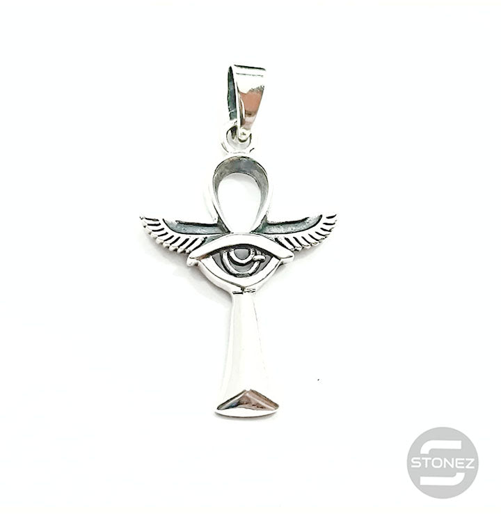 Cargue la imagen en el visor de la galería, 500401429 Colgante De Plata 925 Cruz Ejipcia Ankh 24x32 mm.
