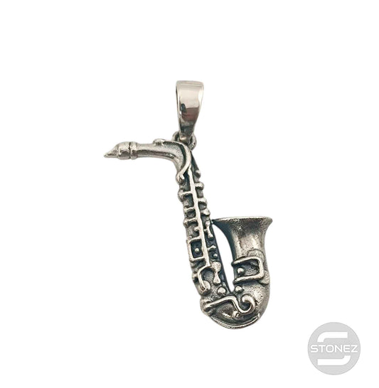 50114 Colgante De Plata 925 Saxofon 30 mm