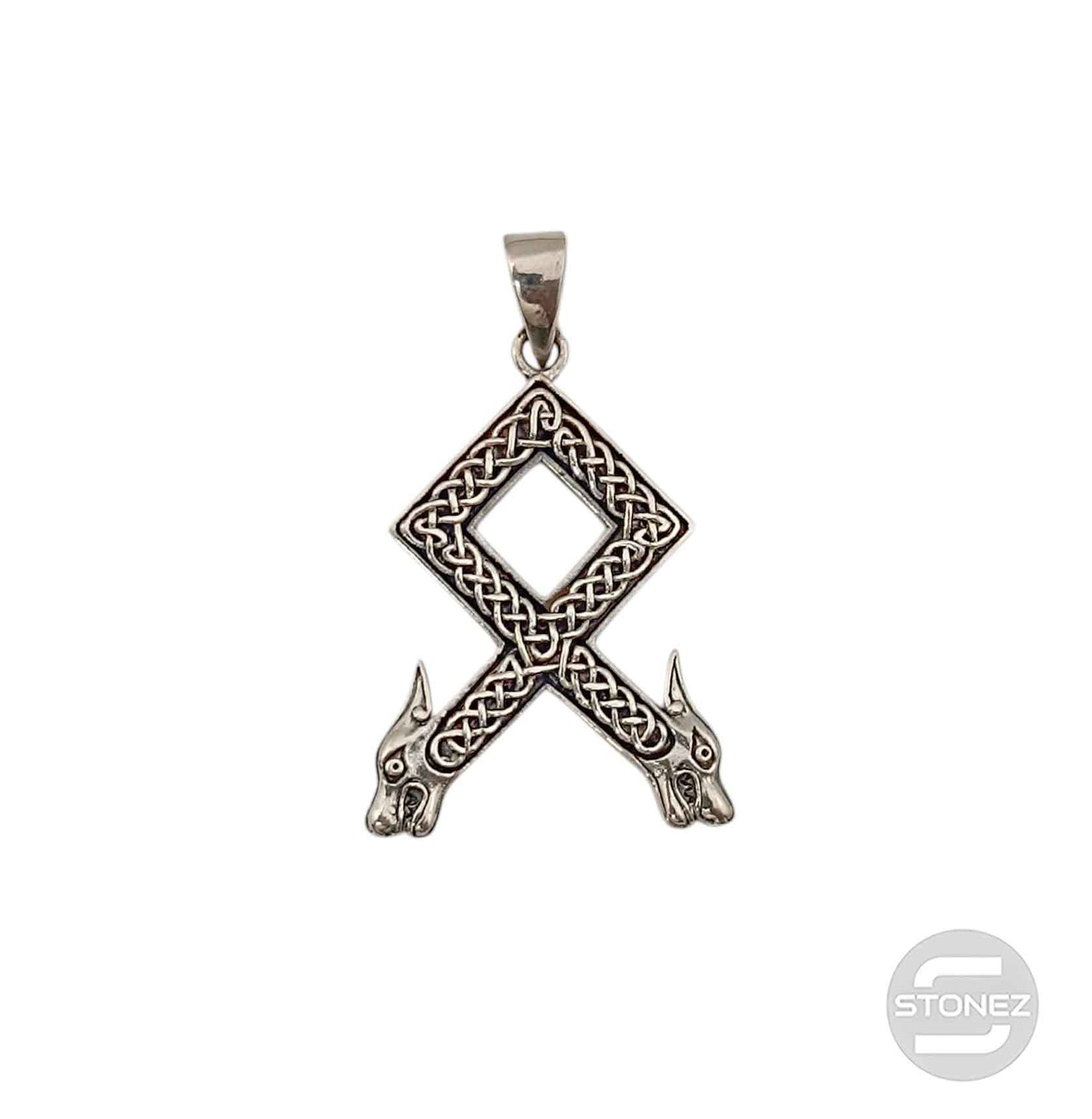 50115 Colgante De Plata 925 Othalaz Vikingo 40 mm