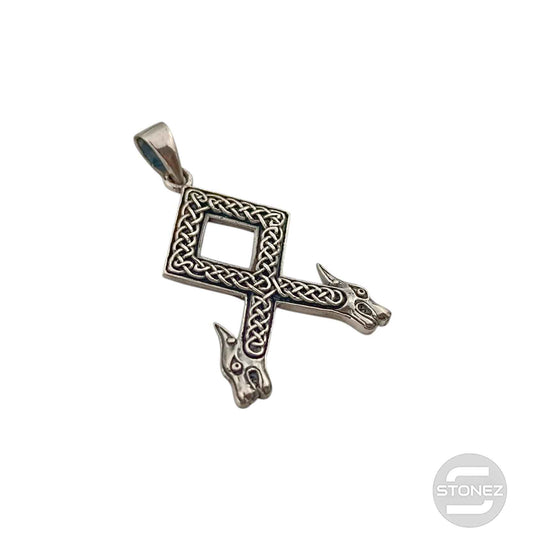 50115 Colgante De Plata 925 Othalaz Vikingo 40 mm