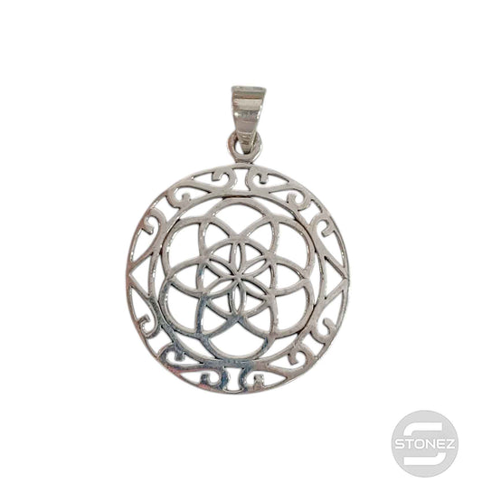 50207 Colgante De Plata 925 Semilla De La Vida 30 mm