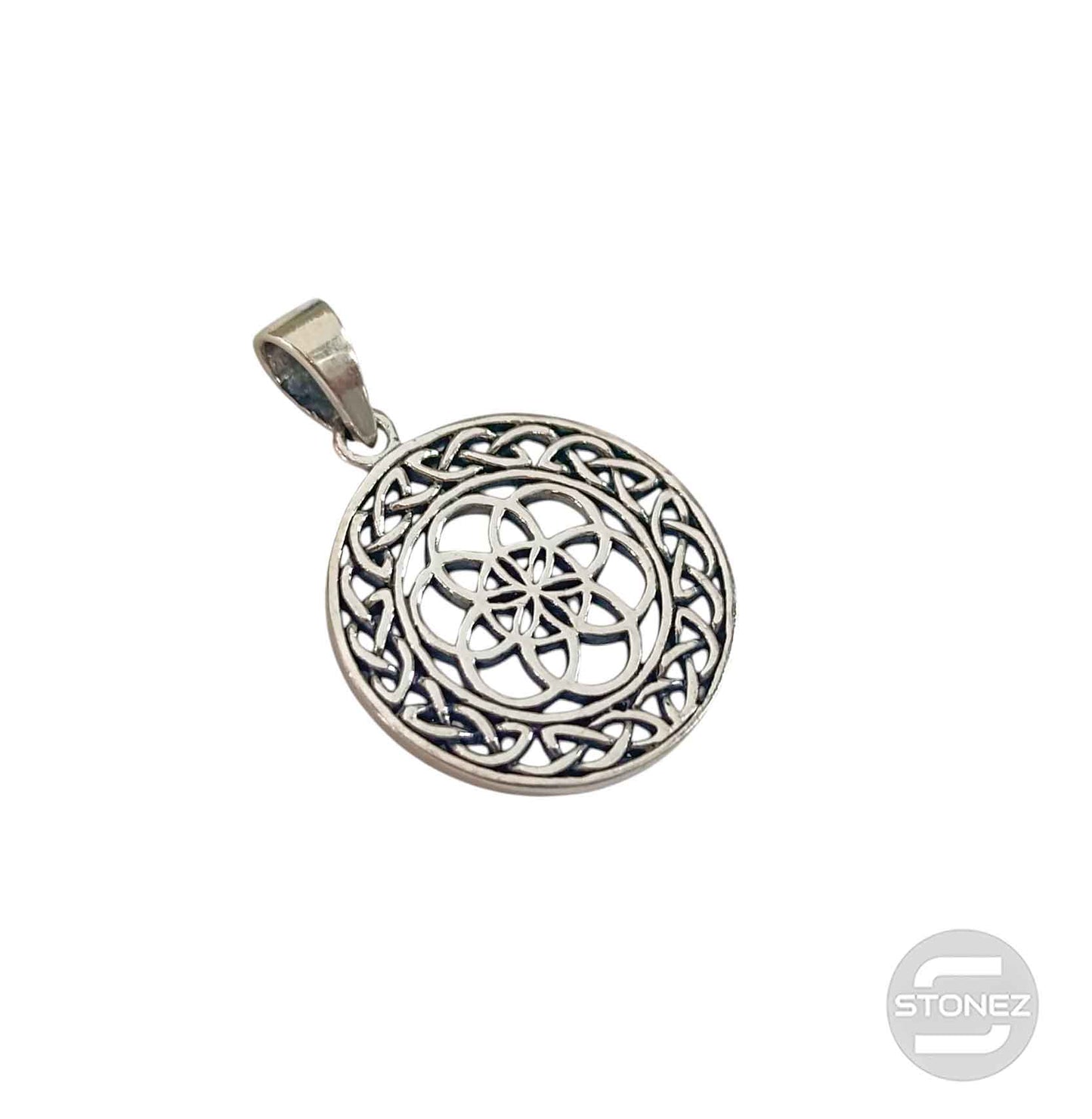 50309 Colgante De Plata 925 Semilla De La Vida 24 mm