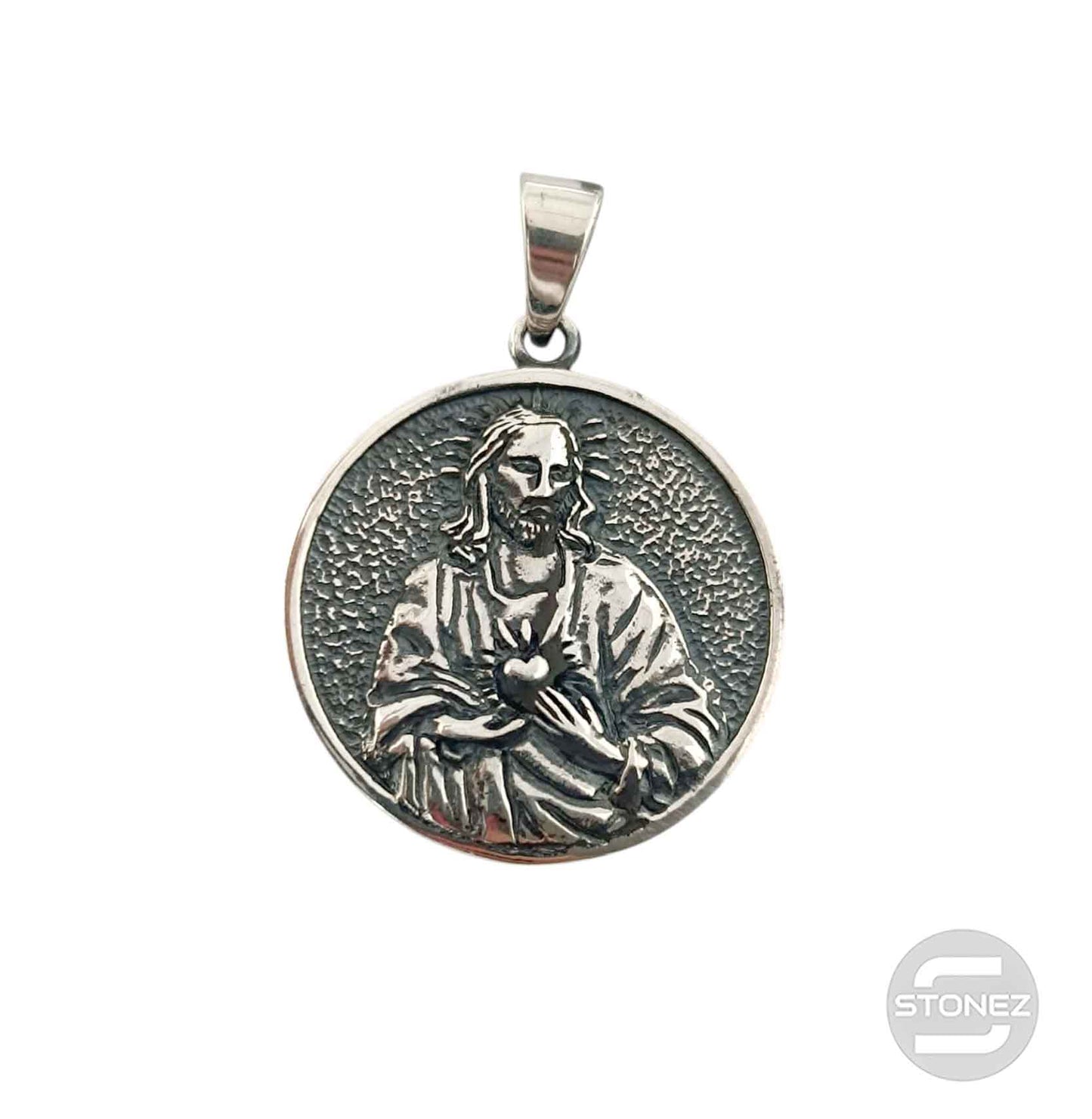 50366 Colgante De Plata Sagrado Corazon 27 mm