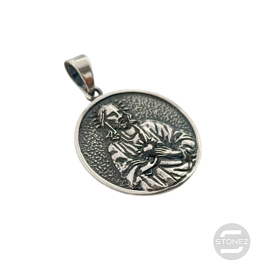 50366 Colgante De Plata Sagrado Corazon 27 mm