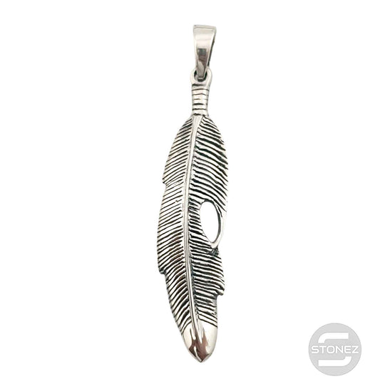 50391 Colgante De Plata 925 Pluma 45 mm