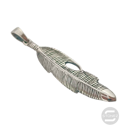 50391 Colgante De Plata 925 Pluma 45 mm