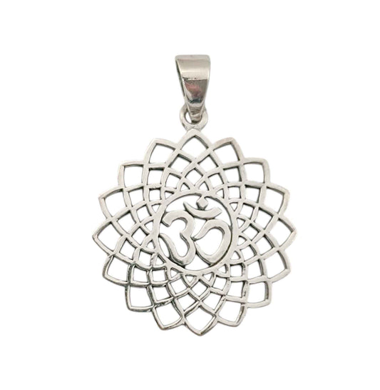 50410 Colgante De Plata 925 Om Y Mandala 26 mm