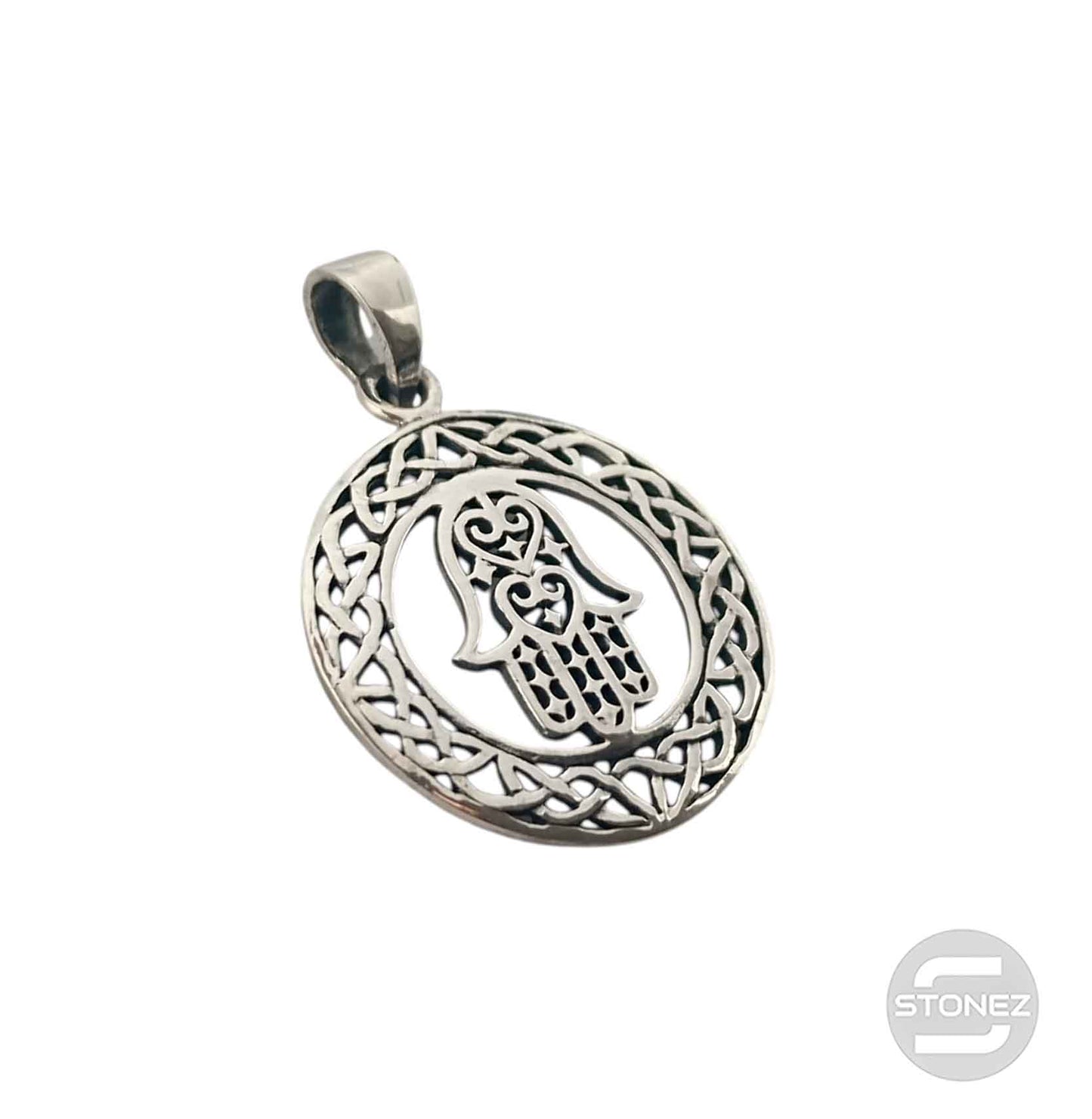 50486 Colgante De Plata 925 Mano De Fátima 25 mm