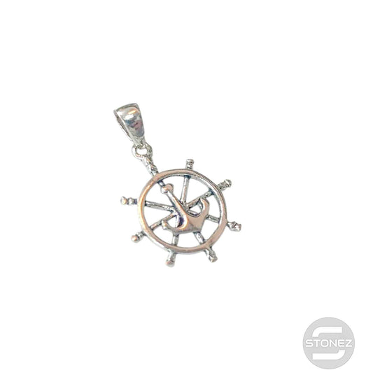 52268 Colgante De Plata 925 Timon Y Ancla 15 mm