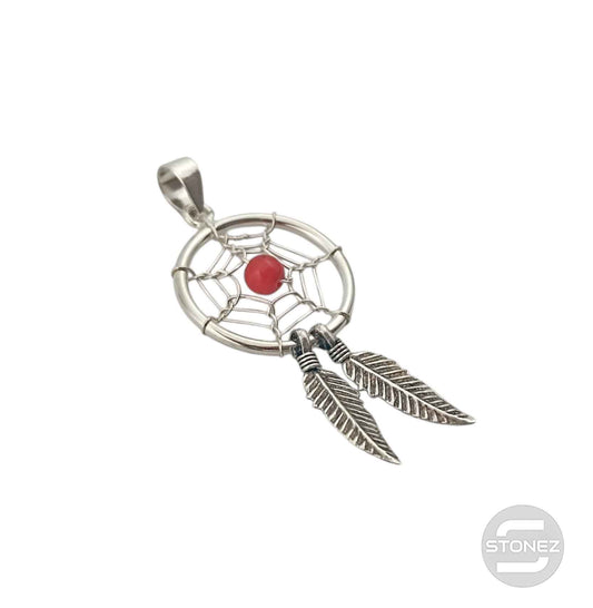 52369-04 Colgante De Plata 925 Atrapasueño Bola Cristal Rojo 18 mm