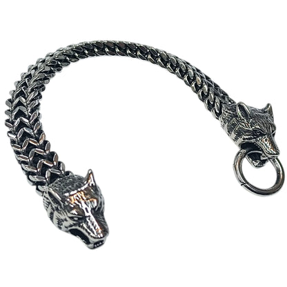 Pulsera Acero 21 Cms Cierre Cabeza De Lobo 600103481-02