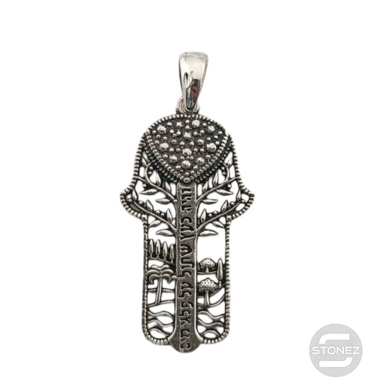 53005 Colgante De Plata 925 Mano De Fátima 30 mm