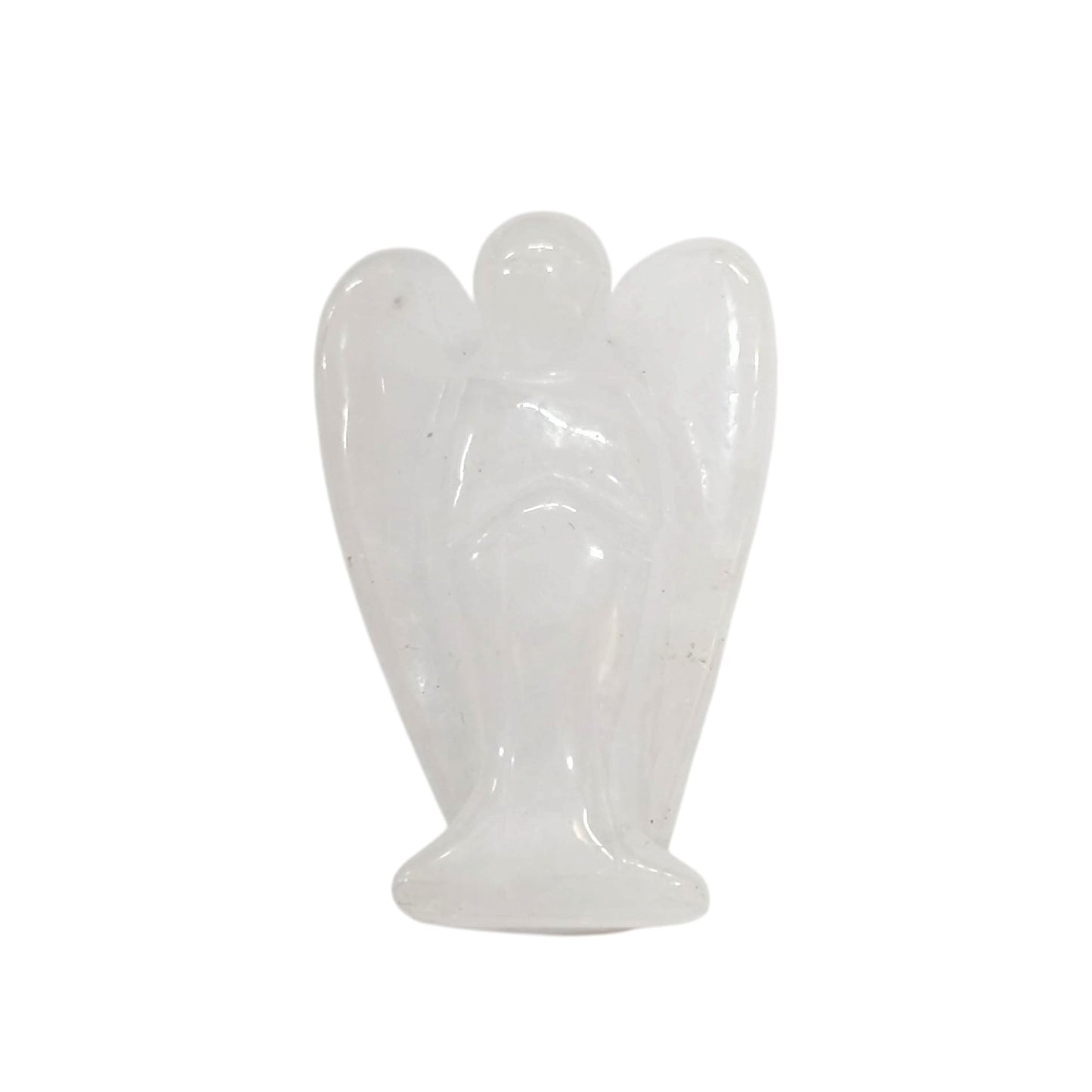 Angel Tallado Piedra Cuarzo Blanco 5 Cms Aprox (La Pieza Puede Ser Diferente A La Foto) Aprox Ref: 1114