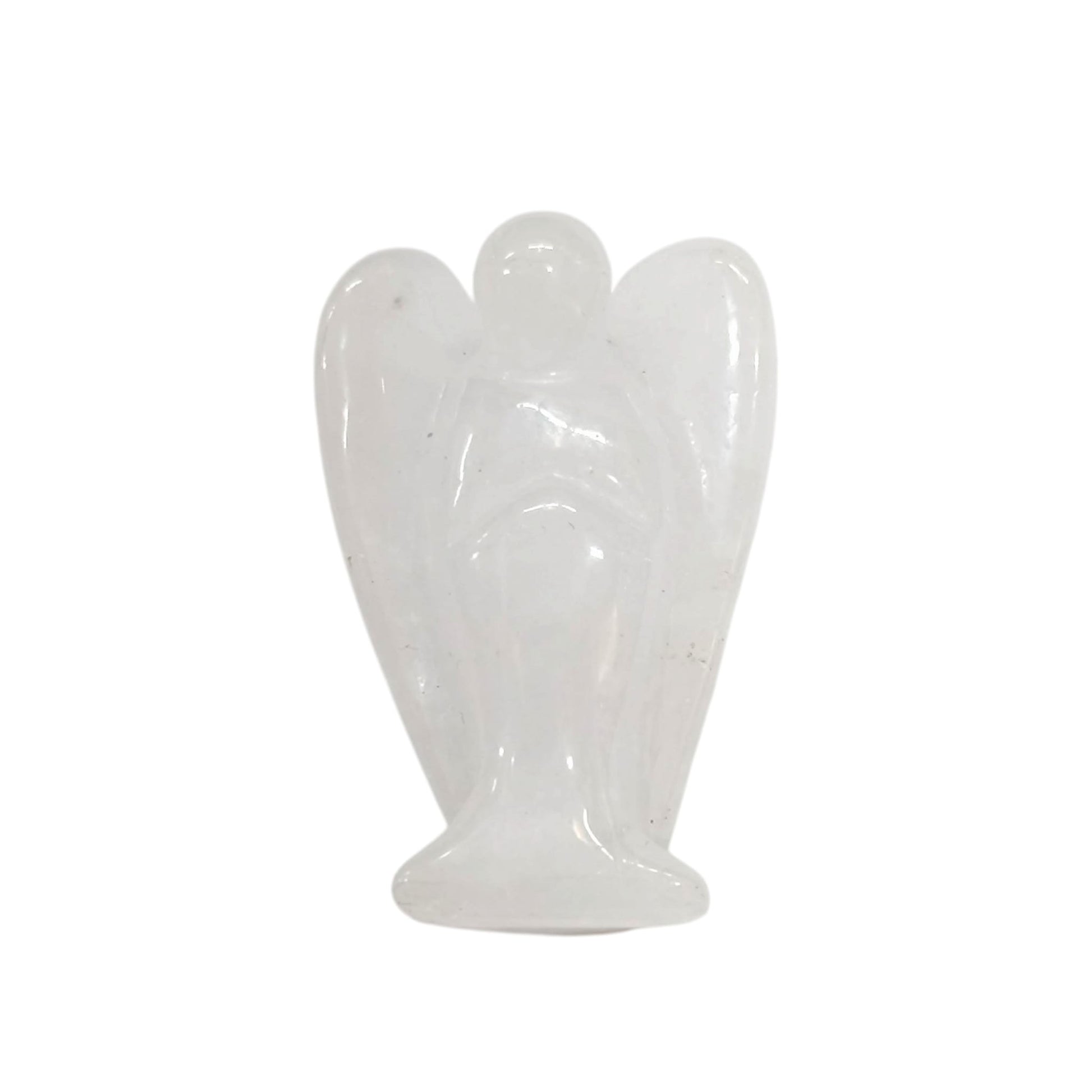 Angel Tallado Piedra Cuarzo Blanco 5 Cms Aprox (La Pieza Puede Ser Diferente A La Foto) Aprox Ref: 1114