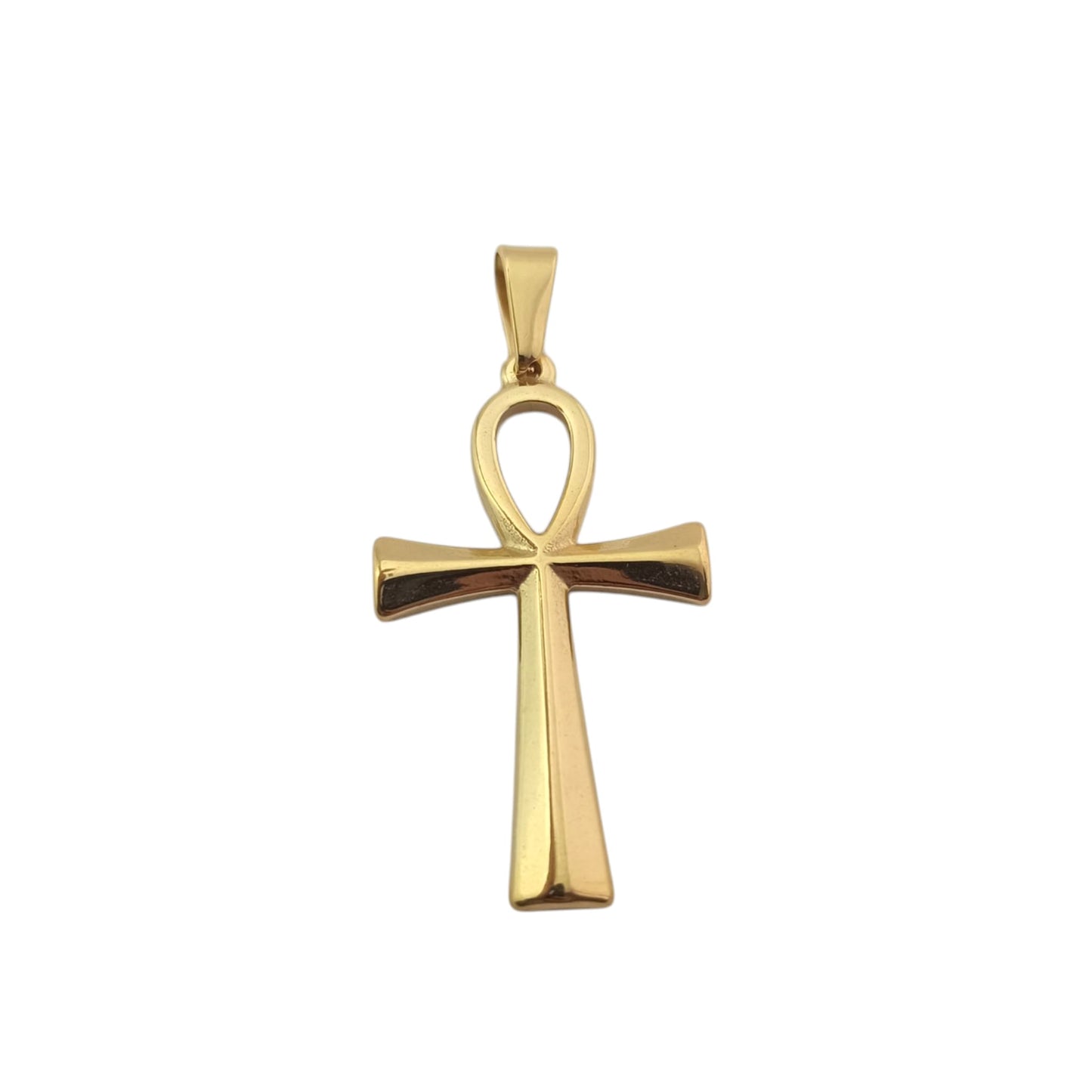 600102306 Colgante Acero Dorado Cruz De Ankh 45 mm