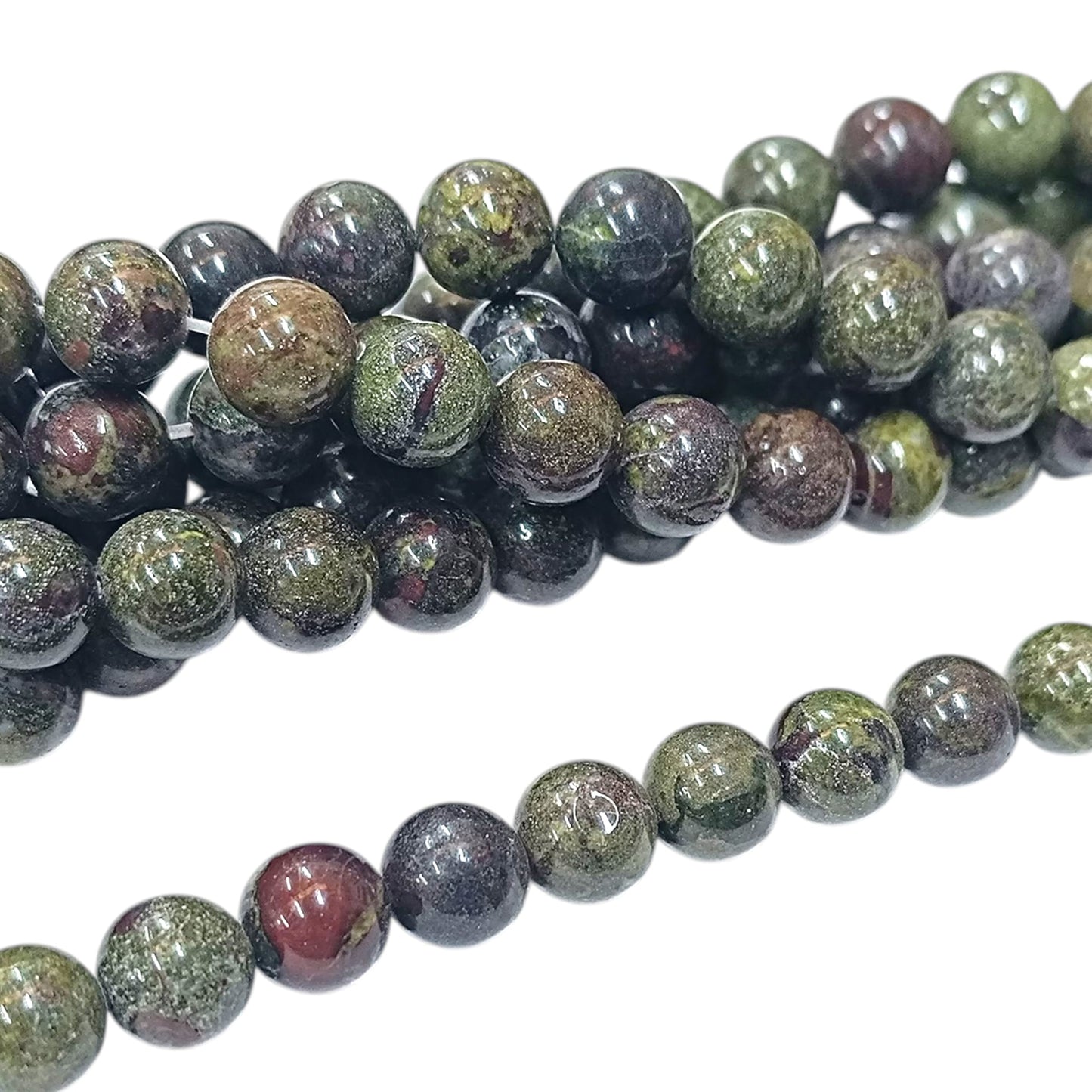 Tira Cuentas Piedra Sangre de Dragon 10 mm REF: 43556