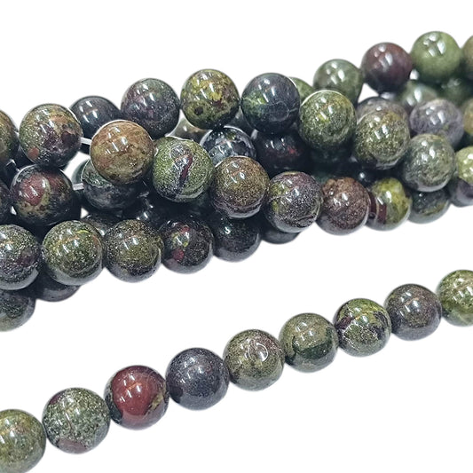 Tira Cuentas Piedra Sangre de Dragon 10 mm REF: 43556