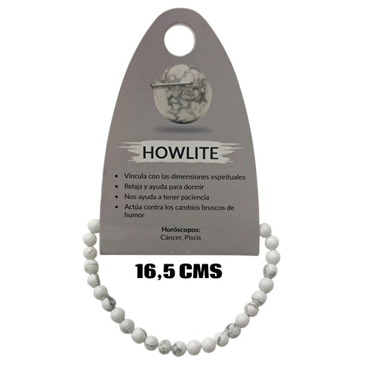 Pulsera Elastica Infantil 16,5 Cms Aprox Piedra Howlite 4 mm 600104510-14