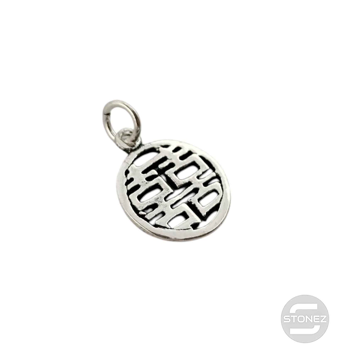 56014 Colgante De Plata Simbolo Doble Felicidad
