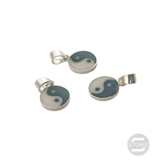 56021 Juego 3 Colgantes De Plata 925 Yin Yang 8 mm