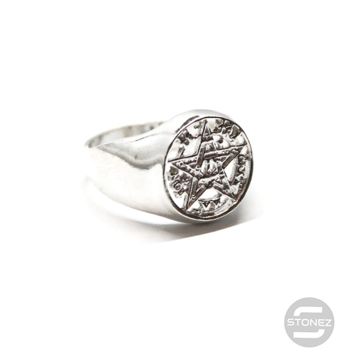 Carregue a imagem no visualizador da galeria, 5791900 Anillo Tetragramatón Plata De Ley 925.
