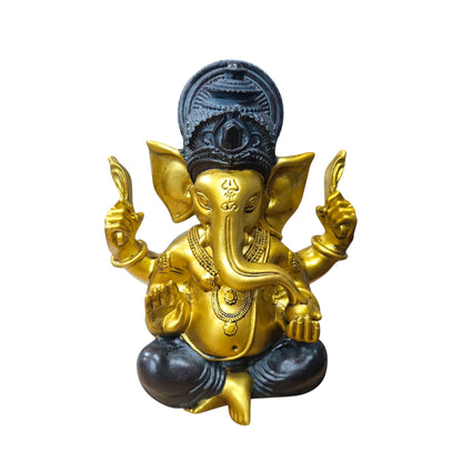 Figura Ganesha En Resina 24 Cms Aprox Color Dorado/Marron Ref: 600104479