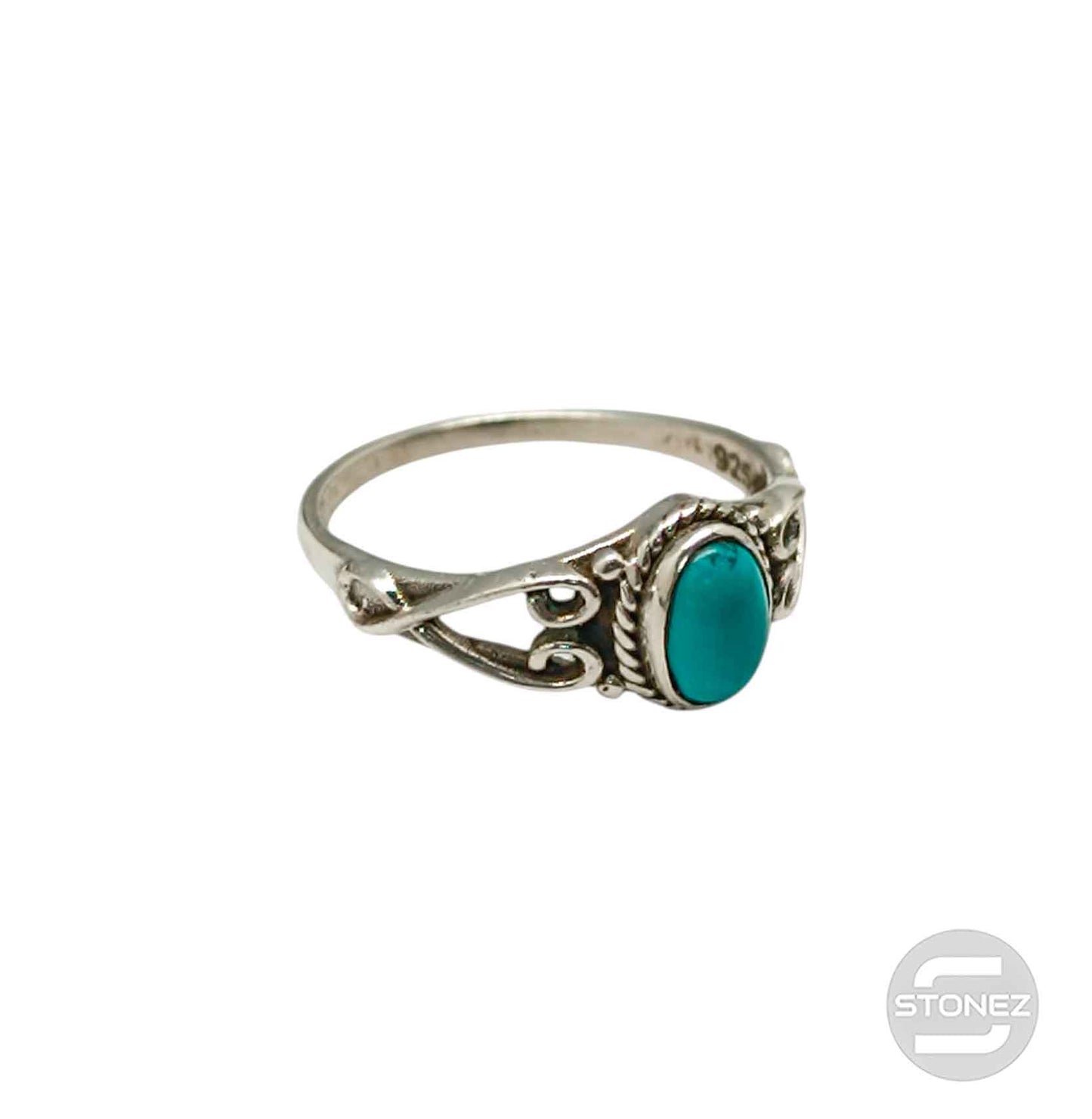 58221-03 Anillo Piedra Turquesina Medida Interior 16 mm Talla 10