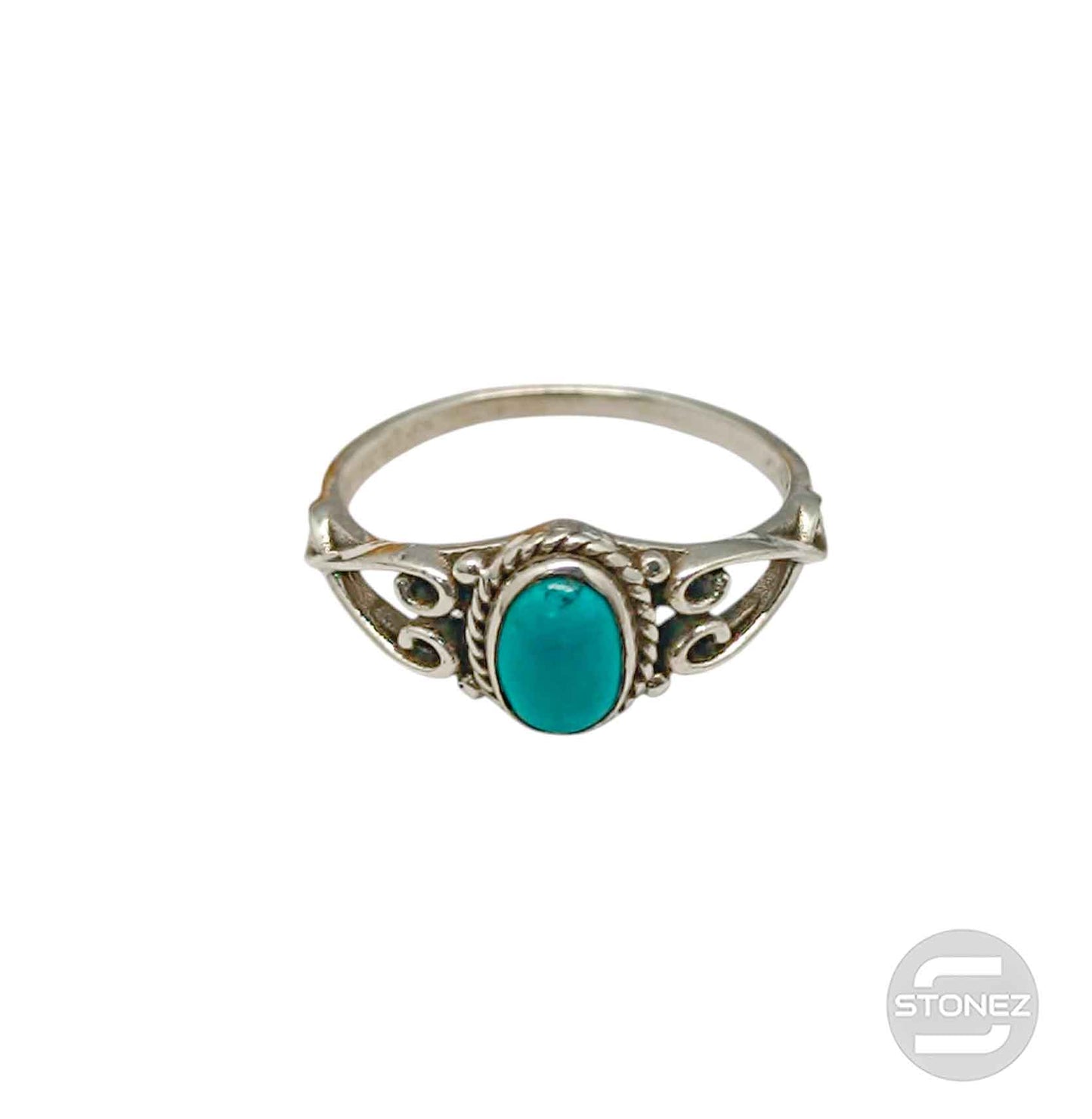 58221-03 Anillo Piedra Turquesina Medida Interior 16 mm Talla 10