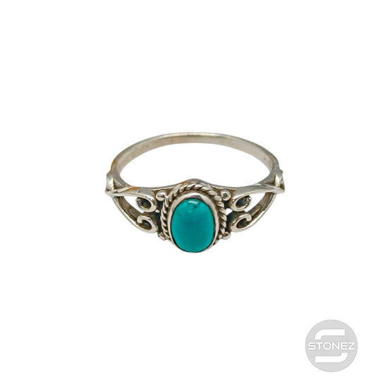 58221-03 Anillo Piedra Turquesina Medida Interior 18,5 mm Talla 18,5
