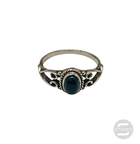 58221-04 Anillo Piedra Natural Onix Medida Interior 18,5 mm Talla 18,5