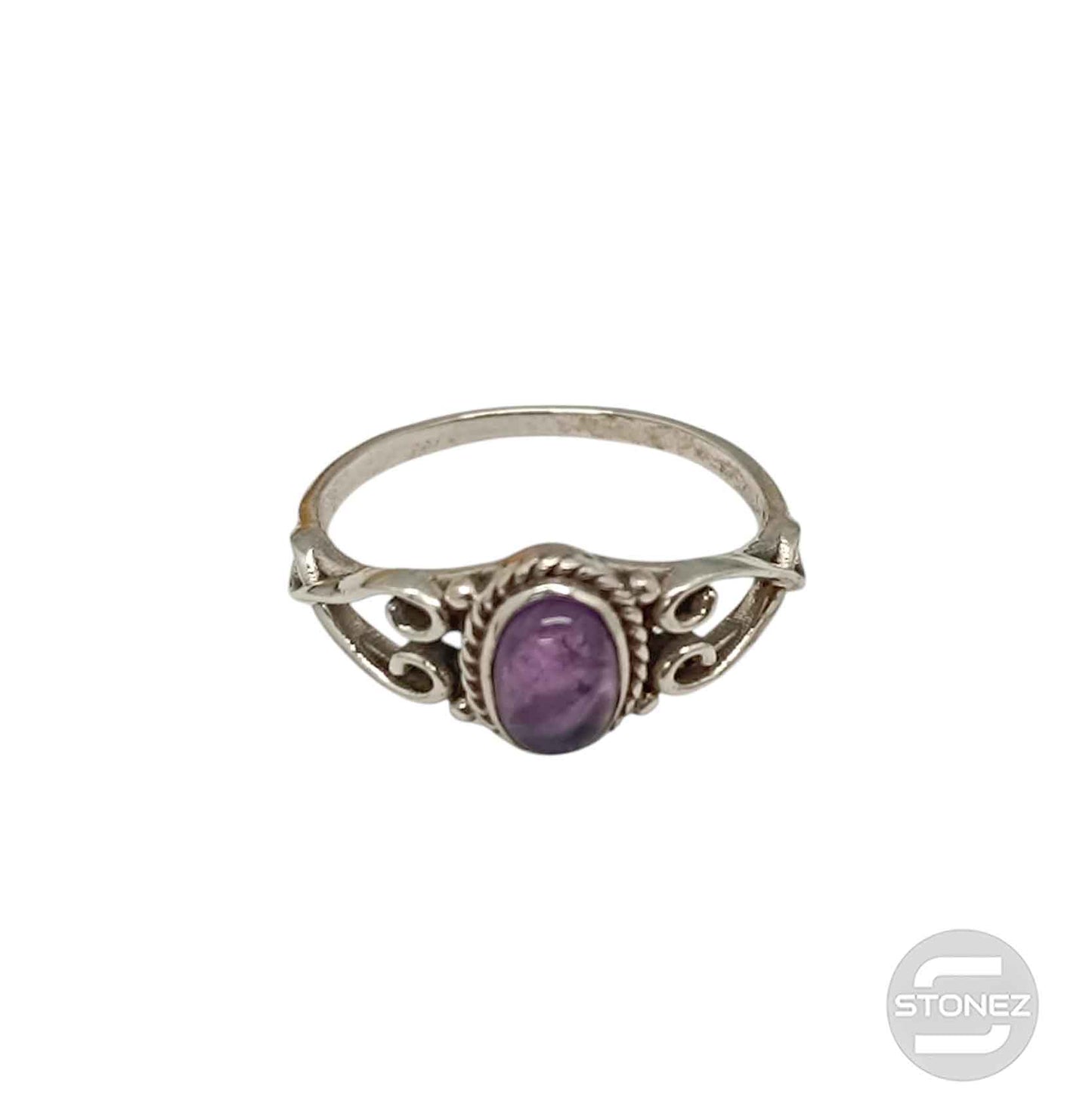 58221-05 Anillo Piedra Natural Amatista Medida Interior 18,5 mm Talla 18,5