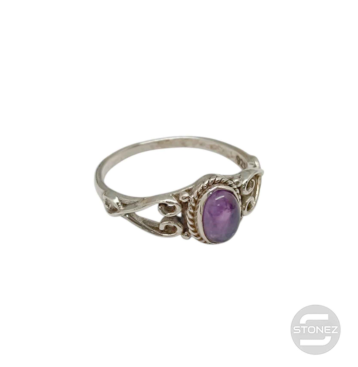 58221-05 Anillo Piedra Natural Amatista Medida Interior 18,5 mm Talla 18,5