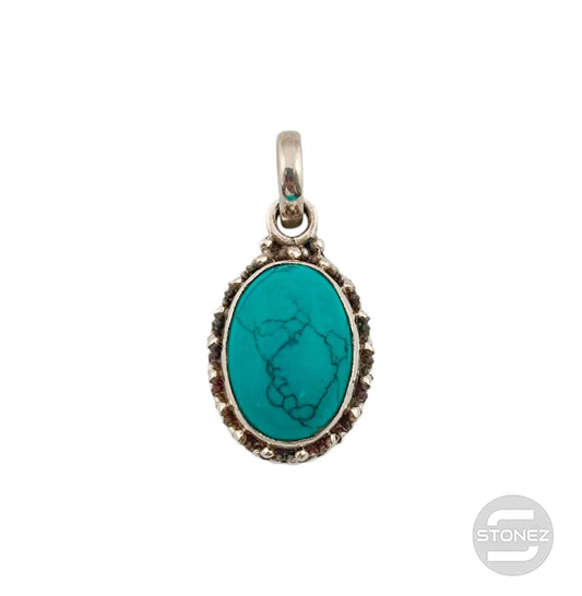 58228-03 Colgante Plata 925 Turquesina 21 mm Aprox Forma Oval