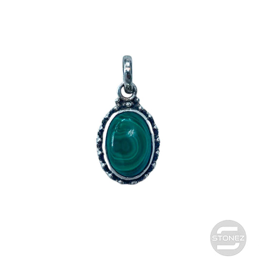 58228-06 Colgante Plata 925 Malaquita 21 mm Aprox Forma Oval