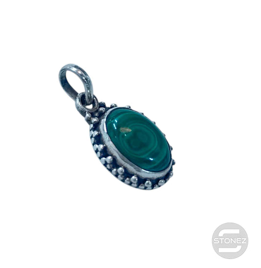 58228-06 Colgante Plata 925 Malaquita 21 mm Aprox Forma Oval