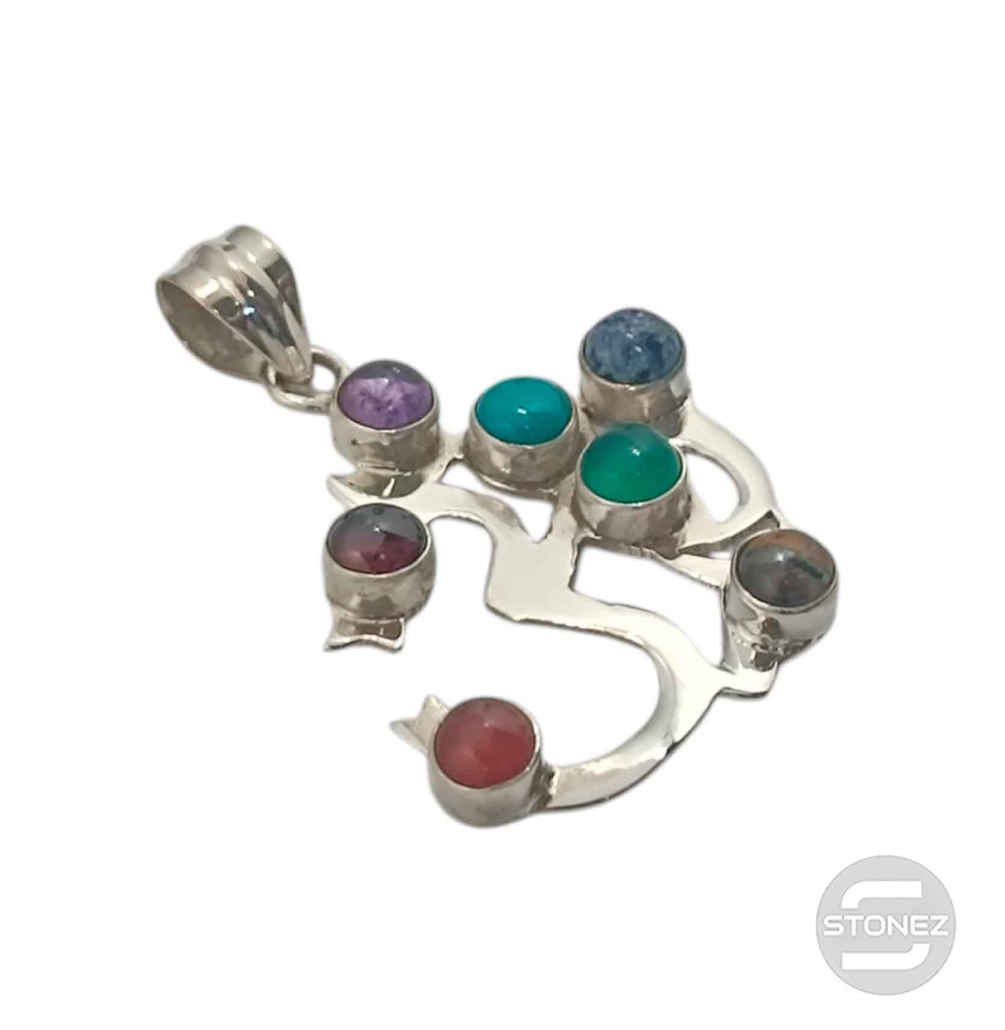 58714 Colgante Plata 925 Om 7 Chakras 35 mm Aprox